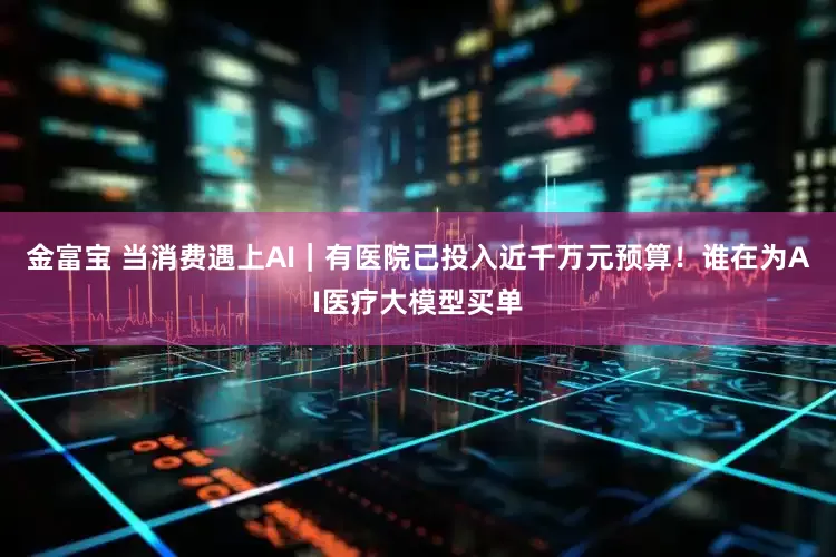 金富宝 当消费遇上AI｜有医院已投入近千万元预算！谁在为AI医疗大模型买单