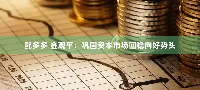 配多多 金观平：巩固资本市场回稳向好势头